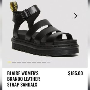 Doc Martens Blaire Black Sandals MWT